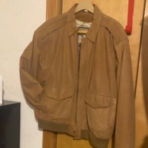 Men's Tan Hunters Run leather jacket